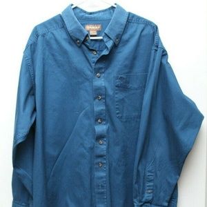Ariat Men's Blue Long Sleeve Casual Button Size XX